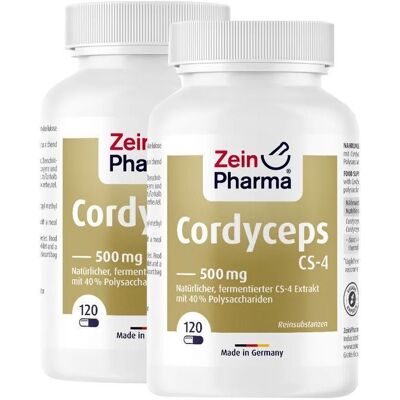 ZeinPharma Cordyceps Cs-4 500 mg Kapseln Doppelpack 2x120 St ZeinPharma Cordyceps Cs-4 500 mg Kapseln Doppelpack 2x120 St