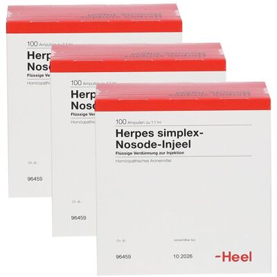 Heel Herpes Simplex Nosode Injeel Ampullen 3er Set 3x100 St Heel Herpes Simplex Nosode Injeel Ampullen 3er Set 3x100 St