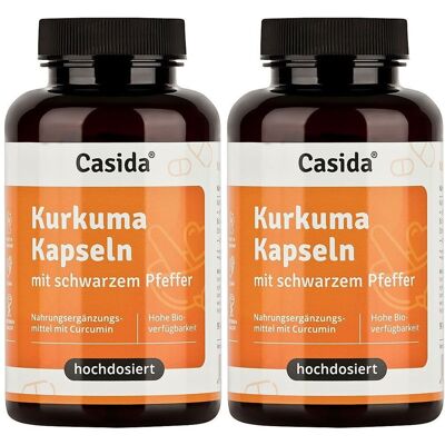 Casida Kurkuma Kapseln mit schwarzem Pfeffer x2 2x90 St Casida Kurkuma Kapseln mit schwarzem Pfeffer x2 2x90 St