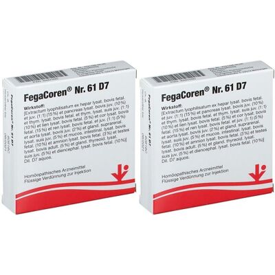 vitOrgan Fegacoren Nr.61 D 7 Ampullen 2x 2x5x2 ml vitOrgan Fegacoren Nr.61 D 7 Ampullen 2x 2x5x2 ml