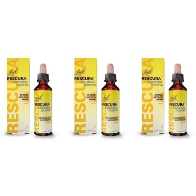 Bachblüten Original Rescura Tropfen m.Alkohol 3x 3x20 ml Bachblüten Original Rescura Tropfen m.Alkohol 3x 3x20 ml