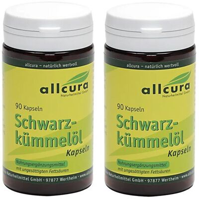 allcura Schwarzkümmelöl Kapseln x2 2x90 St allcura Schwarzkümmelöl Kapseln x2 2x90 St
