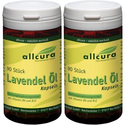 allcura Lavendel ÖL Kapseln 2x 2x90 St allcura Lavendel ÖL Kapseln 2x 2x90 St