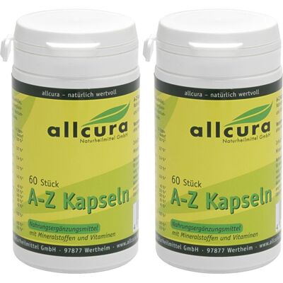 allcura A-Z Kapseln mit Mineralstoffen und Vitaminen 2x 2x60 St allcura A-Z Kapseln mit Mineralstoffen und Vitaminen 2x 2x60 St