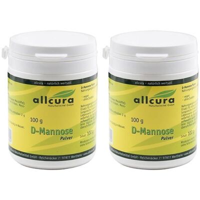 allcura D-Mannose Pulver 2x 2x100 g zur Herstellung einer Lösung zum Einnehmen allcura D-Mannose Pulver 2x 2x100 g zur Herstellung einer Lösung zum Einnehmen