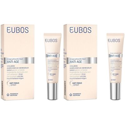 Eubos Sensitive Hyaluron Augen Kontur CremeSerum 2x 2x15 ml Augencreme Eubos Sensitive Hyaluron Augen Kontur CremeSerum 2x 2x15 ml Augencreme