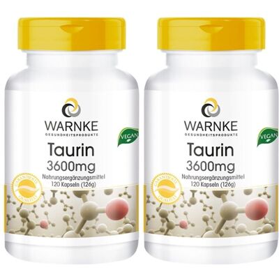 WARNKE Taurin 3600Mg x2 2x120 St Kapseln WARNKE Taurin 3600Mg x2 2x120 St Kapseln