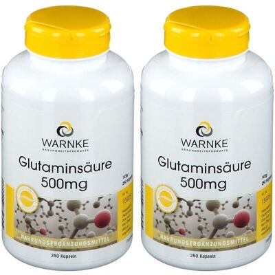 WARNKE Glutaminsaeure 500Mg x2 2x250 St Kapseln WARNKE Glutaminsaeure 500Mg x2 2x250 St Kapseln