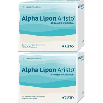 Alpha Lipon Aristo 600Mg x2 2x100 St Filmtabletten Alpha Lipon Aristo 600Mg x2 2x100 St Filmtabletten