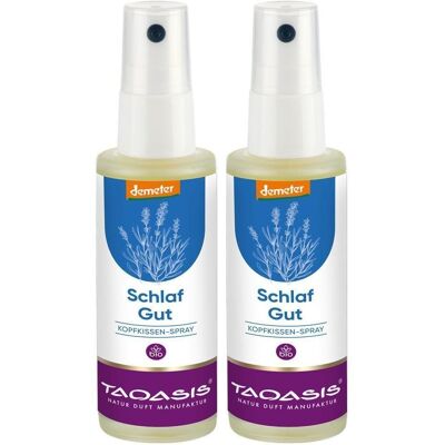 TAOASIS Kopfkissenspray Schlaf gut demeter 2x 2x30 ml Spray TAOASIS Kopfkissenspray Schlaf gut demeter 2x 2x30 ml Spray