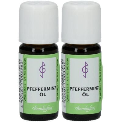 Bombastus Pfefferminzöl 2x 2x10 ml Ätherisches Öl Bombastus Pfefferminzöl 2x 2x10 ml Ätherisches Öl