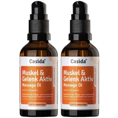 Casida Muskel & Gelenk Aktiv Massage-Öl 2x 2x50 ml Öl Casida Muskel & Gelenk Aktiv Massage-Öl 2x 2x50 ml Öl