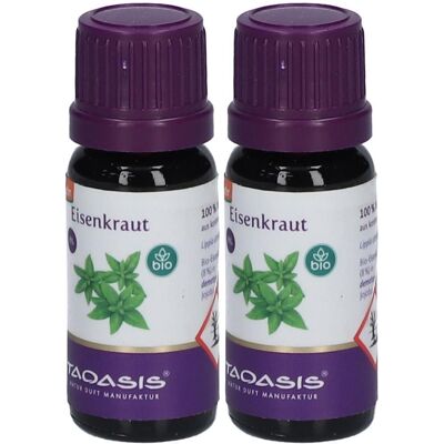 TAOASIS Eisenkraut ÖL Bio 8% in Jojoba 2x 2x10 ml Ätherisches Öl TAOASIS Eisenkraut ÖL Bio 8% in Jojoba 2x 2x10 ml Ätherisches Öl