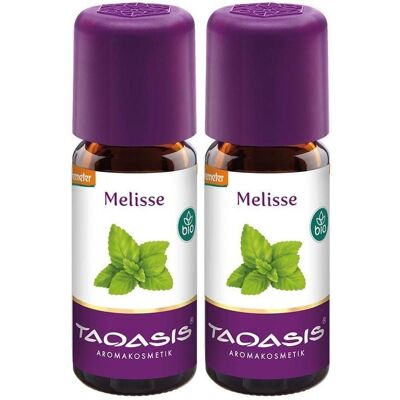 TAOASIS Melissen ÖL Bio 8% in Jojoba Öl 2x 2x10 ml Ätherisches TAOASIS Melissen ÖL Bio 8% in Jojoba Öl 2x 2x10 ml Ätherisches