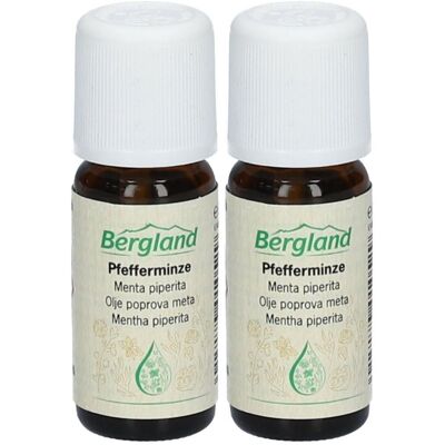 Bergland Pfefferminzöl etherisch 2x 2x10 ml Ätherisches Öl Bergland Pfefferminzöl etherisch 2x 2x10 ml Ätherisches Öl
