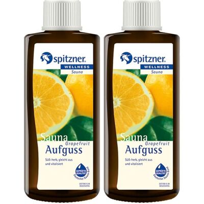 Spitzner Saunaaufguss Grapefruit Wellness 2x 2x190 ml Konzentrat Spitzner Saunaaufguss Grapefruit Wellness 2x 2x190 ml Konzentrat