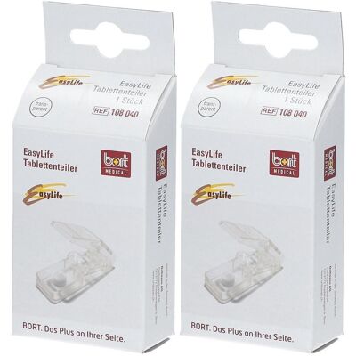 Bort EasyLife Tablettenteiler transparent 2x 2x1 St Bort EasyLife Tablettenteiler transparent 2x 2x1 St