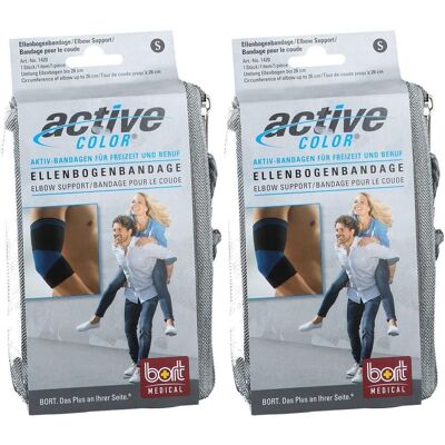 Bort ActiveColor Ellenbogenbandage S schwarz 2x 2x1 St Bandage(s) Bort ActiveColor Ellenbogenbandage S schwarz 2x 2x1 St Bandage(s)