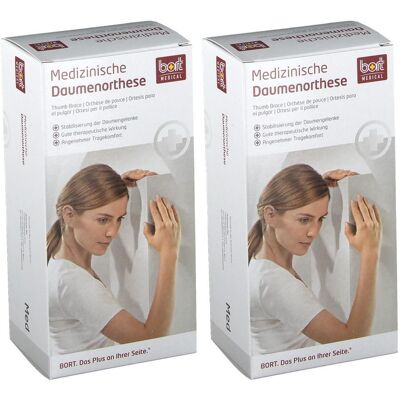 Bort Soft Daumenschiene kurz S blau 2x 2x1 St Bandage(s) Bort Soft Daumenschiene kurz S blau 2x 2x1 St Bandage(s)