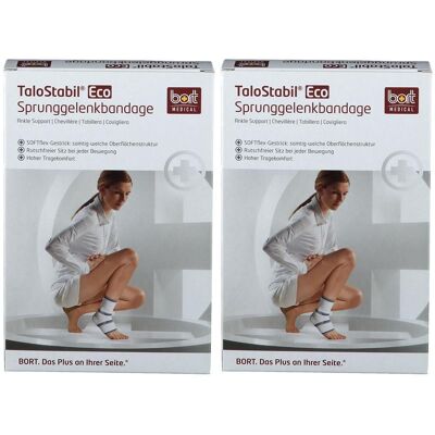 Bort TaloStabil Eco Sprunggel.Band.L schwarz 2x 2x1 St Bandage(s) Bort TaloStabil Eco Sprunggel.Band.L schwarz 2x 2x1 St Bandage(s)