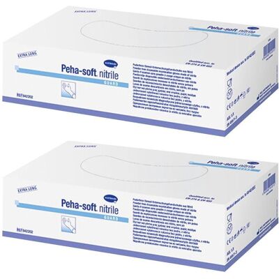 Hartmann Peha-Soft nitrile guard Unt.Hands.unsteril pf M 2x 2x100 St Handschuhe Hartmann Peha-Soft nitrile guard Unt.Hands.unsteril pf M 2x 2x100 St Handschuhe