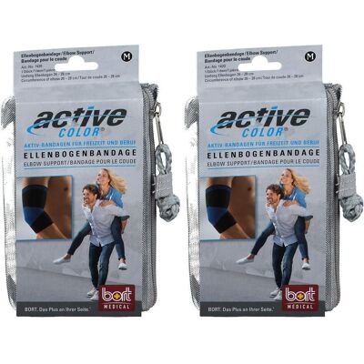 Bort ActiveColor Ellenbogenbandage M schwarz 2x 2x1 St Bandage(s) Bort ActiveColor Ellenbogenbandage M schwarz 2x 2x1 St Bandage(s)
