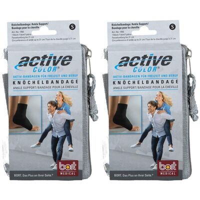 Bort ActiveColor Knöchelbandage S schwarz 2x 2x1 St Bandage(s) Bort ActiveColor Knöchelbandage S schwarz 2x 2x1 St Bandage(s)