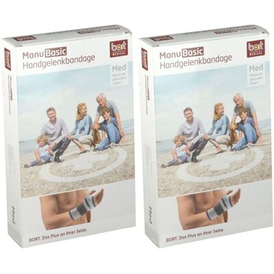 Bort ManuBasic Bandage rechts XL silber 2x 2x1 St Bandage(s) Bort ManuBasic Bandage rechts XL silber 2x 2x1 St Bandage(s)