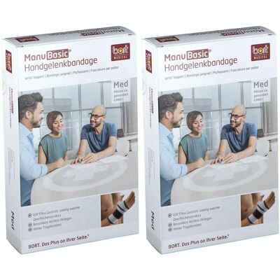 Bort ManuBasic Bandage links L schwarz 2x 2x1 St Bandage(s) Bort ManuBasic Bandage links L schwarz 2x 2x1 St Bandage(s)