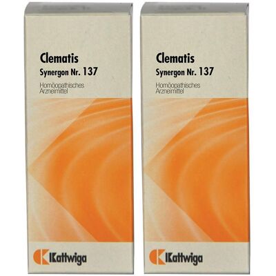 Kattwiga Synergon Komplex 137 Clematis Tropfen 2x 2x50 ml Kattwiga Synergon Komplex 137 Clematis Tropfen 2x 2x50 ml