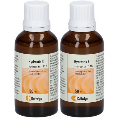 Kattwiga Synergon Komplex 115 Hydrastis S Tropfen 2x 2x50 ml Kattwiga Synergon Komplex 115 Hydrastis S Tropfen 2x 2x50 ml