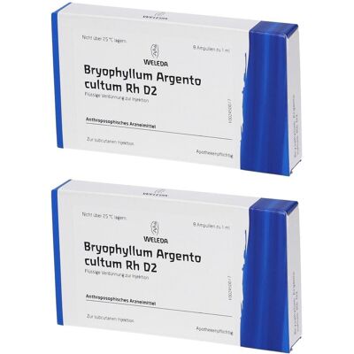 Weleda Bryophyllum Argento cultum Rh D 2 Ampullen 2x 2x8x1 ml Weleda Bryophyllum Argento cultum Rh D 2 Ampullen 2x 2x8x1 ml