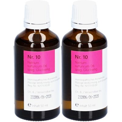 phönix Nr.10 Natrium sulfuricum D 6 spag.Glückselig 2x 2x50 ml Tropfen zum Einnehmen phönix Nr.10 Natrium sulfuricum D 6 spag.Glückselig 2x 2x50 ml Tropfen zum Einnehmen