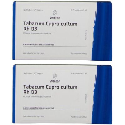 Weleda Tabacum Cupro cultum Rh D 3 Ampullen 2x 2x8x1 ml Weleda Tabacum Cupro cultum Rh D 3 Ampullen 2x 2x8x1 ml