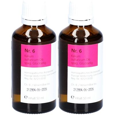 phönix Nr.6 Kalium sulfuricum D 6 spag.Glückselig 2x 2x50 ml Tropfen zum Einnehmen phönix Nr.6 Kalium sulfuricum D 6 spag.Glückselig 2x 2x50 ml Tropfen zum Einnehmen