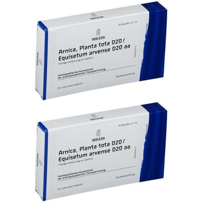 Weleda Arnica Planta tota D 20/Equisetum arv.D 20 aa Amp. 2x 2x8x1 ml Ampullen Weleda Arnica Planta tota D 20/Equisetum arv.D 20 aa Amp. 2x 2x8x1 ml Ampullen