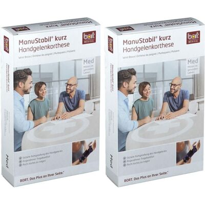 Bort ManuStabil kurz rechts S schwarz x2 2x1 St Bandage(s) Bort ManuStabil kurz rechts S schwarz x2 2x1 St Bandage(s)