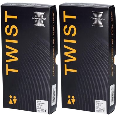 Compressana Twist St.Kniestr.40-42 Gr.3 schwarz x2 2x2 St Compressana Twist St.Kniestr.40-42 Gr.3 schwarz x2 2x2 St