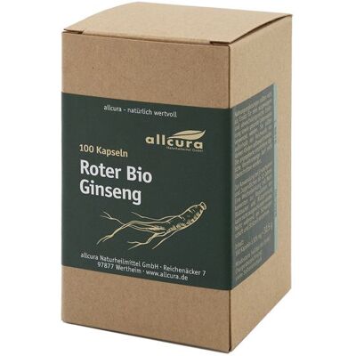 allcura Roter BIO Ginseng Kapseln 100 St allcura Roter BIO Ginseng Kapseln 100 St