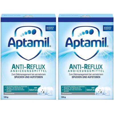 2x Aptamil Anti-Reflux Andickungsmittel Pulver 2x135 g 2x Aptamil Anti-Reflux Andickungsmittel Pulver 2x135 g