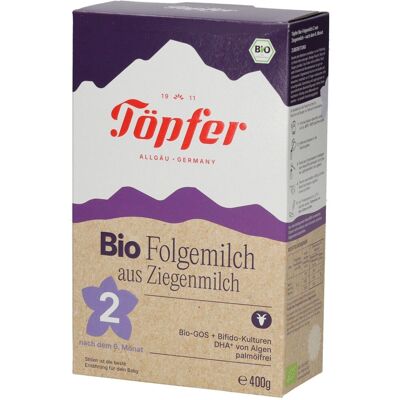 Töpfer Bio Folgemilch auf Ziegenmilchbasis 2 400 g Pulver Töpfer Bio Folgemilch auf Ziegenmilchbasis 2 400 g Pulver
