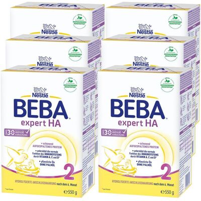 Nestlé Beba Nestle Beba Expert HA 2 Pulver 6x550 g Nestlé Beba Nestle Beba Expert HA 2 Pulver 6x550 g