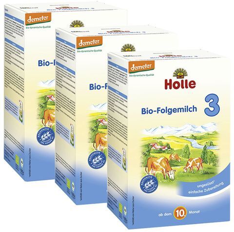 Holle baby food AG Holle Bio-Folgemilch 3 Dreierpack 3X600 g Pulver