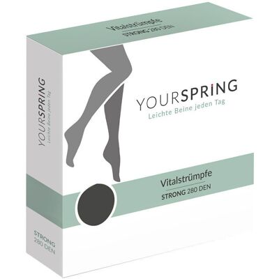 Yourspring strong blickdicht 280den AD 44/45 schw. 2 St Strümpfe Yourspring strong blickdicht 280den AD 44/45 schw. 2 St Strümpfe