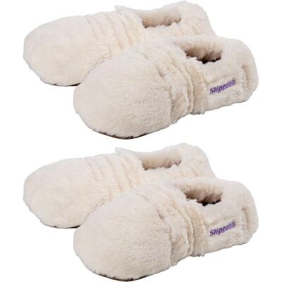 Warmies Slippies Schuhe Deluxe Gr.36-40 crem.plush 2x 2x1 St Warmies Slippies Schuhe Deluxe Gr.36-40 crem.plush 2x 2x1 St