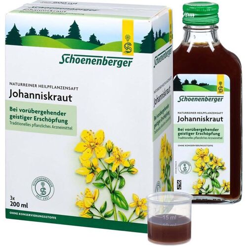 Johanniskraut Saft Schoenenberger Heilpfl.Säfte 3x200 ml