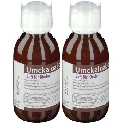2x Umckaloabo® Saft für Kinder 2x120 ml Sirup 2x Umckaloabo® Saft für Kinder 2x120 ml Sirup