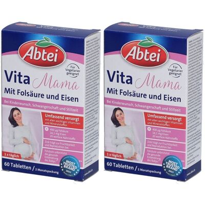 Abtei Vita Mama TiO2 free At/De Tabletten 2x 2x60 St Abtei Vita Mama TiO2 free At/De Tabletten 2x 2x60 St