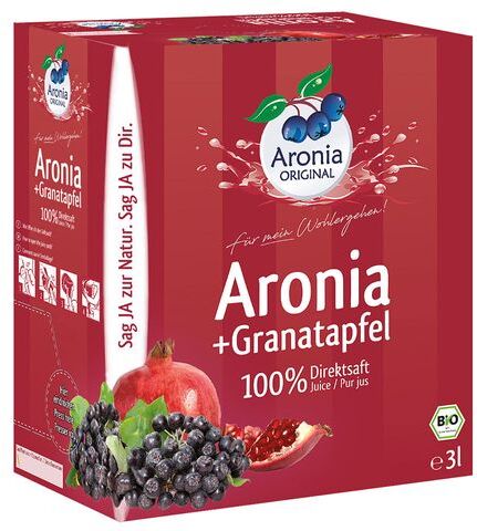 Aronia Original Naturprodukte GmbH Aronia Original Bio Aronia + Granatapfel Direktsaft 3 l Saft