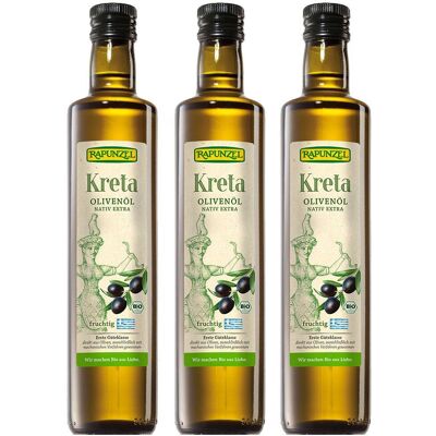 3x Rapunzel Bio Olivenöl Kreta P.g.i., nativ extra 3x500 ml Öl 3x Rapunzel Bio Olivenöl Kreta P.g.i., nativ extra 3x500 ml Öl